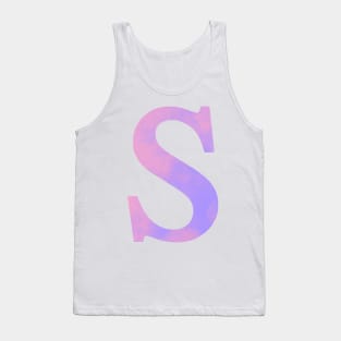 The Letter S Pink and Purple Design Tank Top